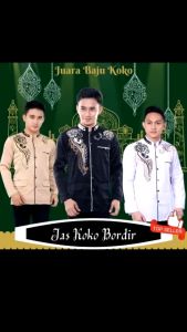 Jasko Bordir Pria Dewasa / Jaskoko Elegan Bahan Twist Milenium Tebal dan Halus / Baju Muslim Pria Batik Pekalongan