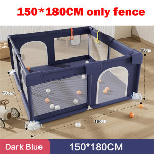 BLINGOO baby play fence stainless stell fence safty playen Big Play Fence Bed Fence Indoor Fence Breathable MeshFoldable