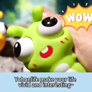 Squishy Toys Pop Eye Caterpillar Cute Insect Plastic Fidget Stress Relief Pocket Interactive Holiday Gift for Kids Girl