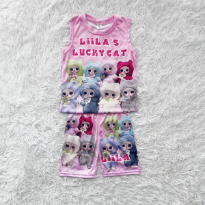 Kids jersey terno for girls Liilas Lucky cat2-7yrsold