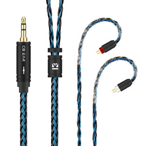 (HD1)KBEAR ST16 IEM Cable 16 Cores 5N Single Crystal Copper Silver-plated Upgrade Wired Headphone Replacement Earphone Cord for KZ ZS10 Pro ZSN Pro X EDX Pro Castor DQS ZST