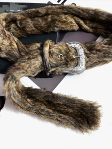 Warm Plush Waistband Wide Belt For Autumn Winter Adjustable Pin Buckles Waiststrap for Women Cold Weather Coat Sweater