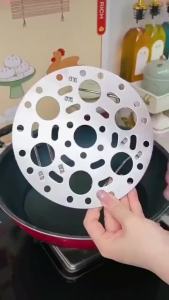 Giá Trứng Hấp Giỏ Hấp Chân Cao Bằng Thép Không Gỉ Dụng Cụ Nấu Ăn Nhà Bếp Gấp Dày Đa Năng Hấp Trứng Hộ Gia Đình