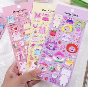 Rabbit Doll Dress UP 3D Bubble Stickers Premium Quality Anak patung 3D Bubble stickers Tukar Baju Mainan Perempuan