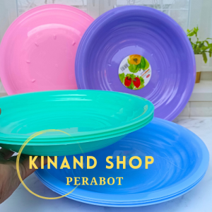 Promo 1 losin piring ramen ulir soft 9 inch piring cekung lebar 23 cm plastik dop