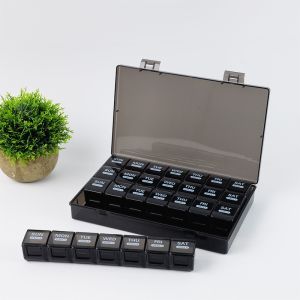 clu 28 Day Pill Box Monthly Pill Organizer One Month Pill Case Large Compartments Medicine Organizer ulc