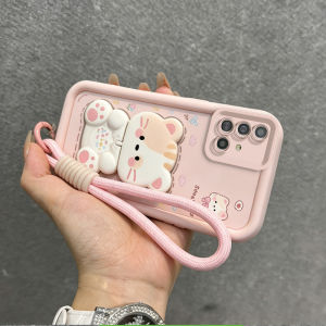 PBZZ Case for SAMSUNG a51 a71 4G phone casing Softcase Silicone shockproof Cover new design aesthetic with holder 360 ° rotating makeup mirror for girl JTDTMZJ2