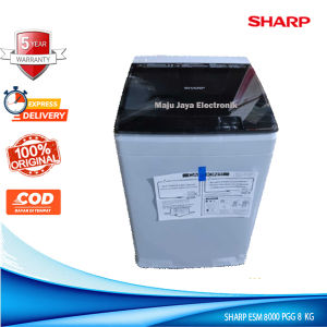 Mesin Cuci 1 Tabung SHARP ESM 8000 PGG 8KG AUTO TUB CLEAN Zero Presure