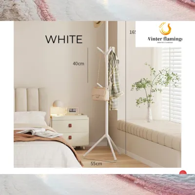12 Hooks Steel Standing Hanger Coat Rack for Clothes Hat Scarf Jacket Bag Umbrella Rak Penyangkut Baju