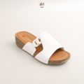 Dlafeet Sandal Wedges Wanita Cintya White. 