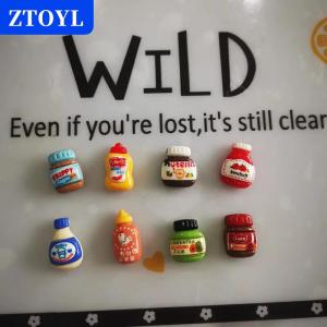 [COD]🔥🔥🔥ZTOYL 8PCS Seasoning Bottle Refrigerator Magnets Kawaii Cartoon Food Fridge Magnets Cute Decorative Magnets Locker Cabinet Accessories