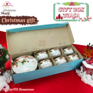 KOPIN cangkir set 6 pasang special edition motif Wish cup and saucer / hadiah hampers christmas / hampers natal / kado gift box KPC