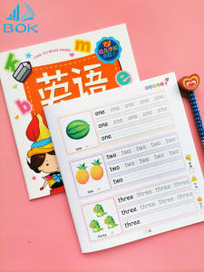 36 page Preschool English 26 Alphabet Writing English Calligraphy Number Chinese pinyin copybook for kid Children Exercises Calligraphy Practice Book英语练字帖英语描红本26个字母大小写幼儿园大班儿童英文单词描写小学生一年级三年级手写体英语字帖练字本单词写字本练习幼小衔接