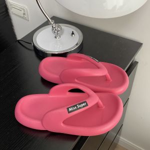 [Free Shipping] New EVA flip-flops for women summer outdoor wear non-slip super soft flat-soled beach sandals for couples thick-soled