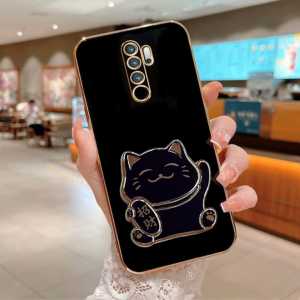 Soft Case XIAOMI REDMI NOTE 8 PRO Luxury Plating Import Lucky Cat Ring Premium Case