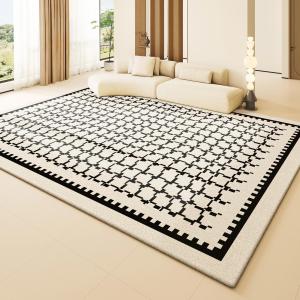 Light Luxury Lounge Rug Modern Cream Living Room Decoration Carpet Large Area Soft Rugs for Bedroom Washable Anti-slip Floor Mat