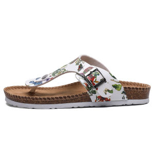 [Free Shipping] Womens Summer Trendy Flip-Flops Mens Cork Beach Korean Style Sandals Couples Leather Sandals for Men in Summer