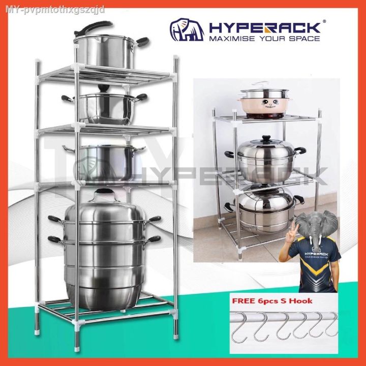 HYPERACK ™️[Ready Stock] Kitchen Rack Pot Rack Rak Dapur Rak Kuali Rak ...