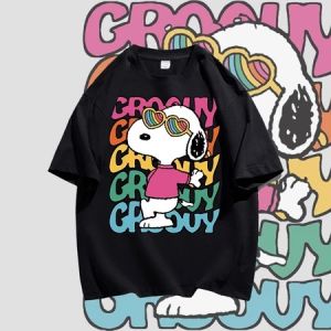 [fashionamericanboy] American size cartoon Snoopy T-shirt oversized aesthetic T-shirt #0322