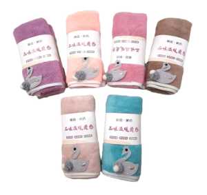 Handuk Anak bayi karakter lucu bahan microfiber bulu halus aman untuk kulit bayi UK 35x75 cm