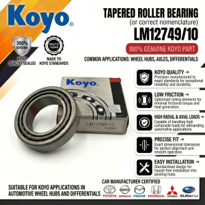 KOYO Bearing Tapered Roller Knuckles (LM12749/10)