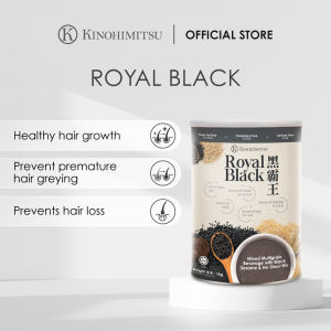 Kinohimitsu Superfood Royal Black Adult Nutrition Supplement Powder 1kg - Meal Replacement Prevent Heart Disease Protein Powder Black Sesame Hair Treatment 代餐粉