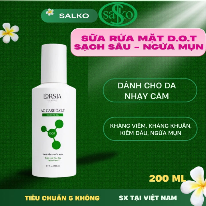 Sữa Rửa Mặt Sạch Sâu Ngừa Mụn, SRM chính hãng Lorsia L'orsia AC CARE D ...