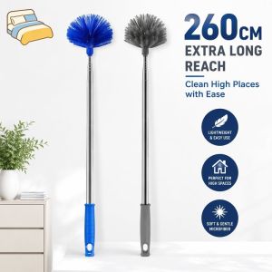 Ceiling Duster Extendable Telescopic Pole Spider Web Cleaner For High Ceiling Fan Corner