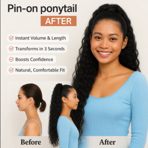 ✨Fluffy Wig✨Volume Fluffy Water Ripple Clip Ponytail