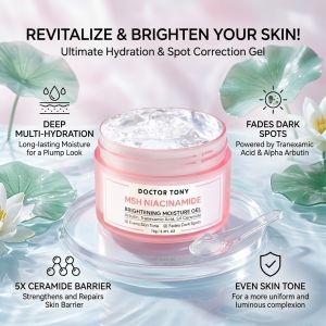 Niacinamide Whitening Moisturizing Gel Cream Brightening Face Cream Hydrating Gel Moisturizer Vitamin B3 Oil Control Lightweight Daily Skincare