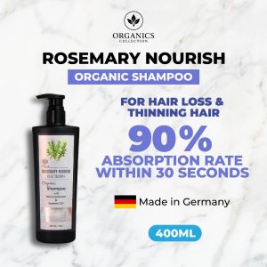 [BUY 1 FREE 1] Natureal Organic Rosemary Hair Therapy Shampoo with Essential Oil for Aromatherapy 400ML - Shampoo for Hair Loss and Thinning Hair