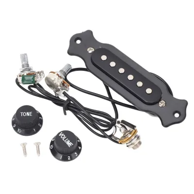 SEMATTI ​Pre-wired ​Guitar Soundhole Pickup​ ​6 String​ ​With Volume Tone​ ​Guitar Pickup​ Ready-to-Install ​With Screws​ ​Soundhole Pickup Set​ for Electric guitar/Acoustic guitar
