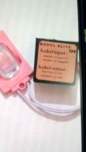 MODUL LAMPU LED KILAT BLITZ PESAWAT 12VOLT + 2 LED 1 MATA CINCIN