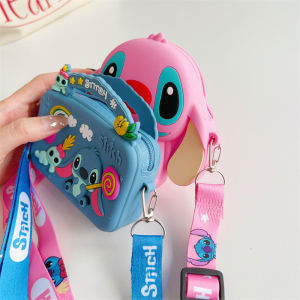 3D Stitch Silicone Purse Cartoon Stitch Shoulder Bag Children Mini Storage Kids Girls Wallet Crossbody Bag