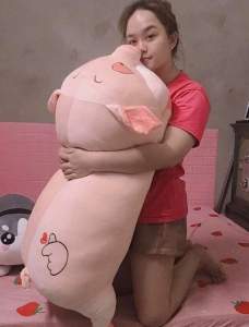 GẤU BÔNG HEO MẮT HÍ MINISO SIZE LỚN HEO HÍ HEO HỒNG MẮT HÍP MỀM MỊN CAO CẤP ẢNH THẬT