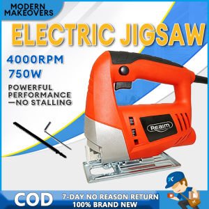 REAIM Electric Jigsaw With Blade Woodworking Saw 600 Power Tools Cutting Wood Household Chainsaw