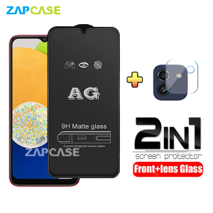 PAKET 2in1 Tempered Glass Anti Glare Samsung A03 Free Tempered Glass Camera Lens