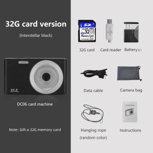 【Free SD card】Portable camera 4K kodak digital selfie video camera HD mini pocket small camera for photography /vlogging with filters digi cam 32G memory black/silver/pink/purple/blue