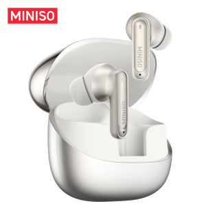 MINISO MS106 หูฟังแปลภาษา ชุดหูฟังบลูทูธไร้สาย แบบอินเอียร์ บลูทูธ 6.0 พร้อมเวลาแฝงต่ำ อายุการใช้งานแบตเตอรี่ยาวนาน คุณภาพสูง เหมาะสำหรับเล่นกีฬาและเล่นเกม เข้ากันได้กับอุปกรณ์ Android และ IOS(แถมจุกซิลิโคนหูฟังสำรอง)