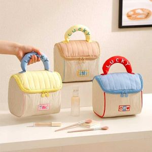 1pc Lovely House Makeup Bag Handheld Cosmetic Bag Large Capacity Toiletry Bag Storage Bag Travel Wash Bag