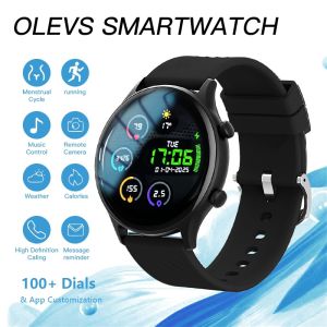 OLEVS smartwatch terbaru 2025 original tahan air touch screen 1.39inci bluetooth call health monitoring jam tangan pintar olahraga