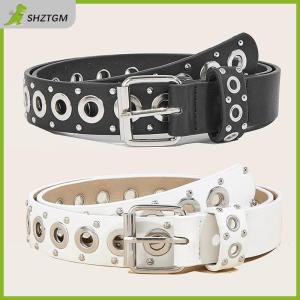 【SHZTGM】 เข็มขัดผู้หญิงเข็มขัดแฟชั่นเข็มขัดหมุดบางเข็มหัวเข็มขัดส่วนตัวเข็มขัดสไตล์พังก์แนวสตรีทเทรนด์