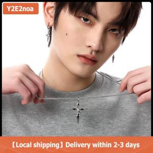 【Local shipping】 Vintage Cross Pendant Necklace For Mens Versatile Chain Trendy Sweat Shirt Hanging Punk Chain Jewelry Gift