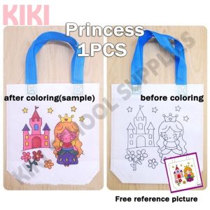 KK Optional Design DIY Graffiti Bag Handmade Painting Non-Woven Bag Children Lootbag Treats Drawing lootbags giveaways gift for kids