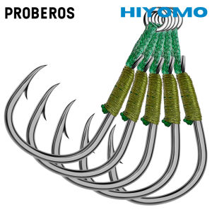 PROBEROS 10PCS Cast Jig Assist Hook 16#-20# Sharp Slow/fast Jigging Fishing Hooks Barbed Carbon Steel Heavy Duty Jigs Single Hook Saltwater Pike Tenggiri Fishing Tackle SZ019