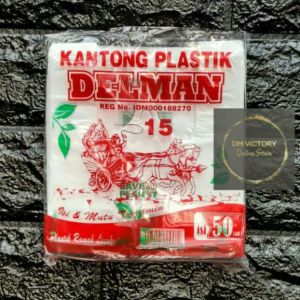 Kantong Plastik / Kresek Ramah Lingkungan DELMAN uk 15 - SNI
