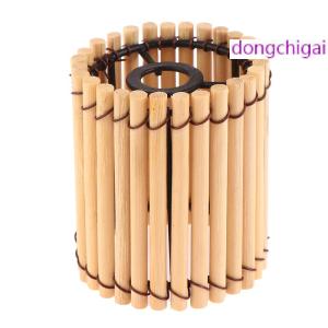 dongchigai Small Bamboo Lamp Shade Vintage Lampshade Pendant Light Cover Decorative Light Accessory