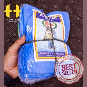 JAS HUJAN PLASTIK 12PCS MURAH CAP RAIDER STELAN BAJU CLANA KETEBALAN 03 BAHAN ULET QUALITAS TERBAIK