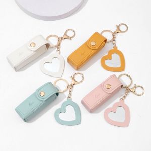 Jetans Chất liệu Da PU Túi Son môi Keychain xách tay trang điểm khay đựng son ngoài trời mini PU tổ chức phụ nữ