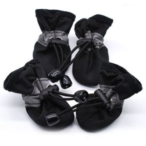 4pcs/set Waterproof Pet Dog Shoes Anti-slip Rain Snow Boots Footwear Pet Suppile